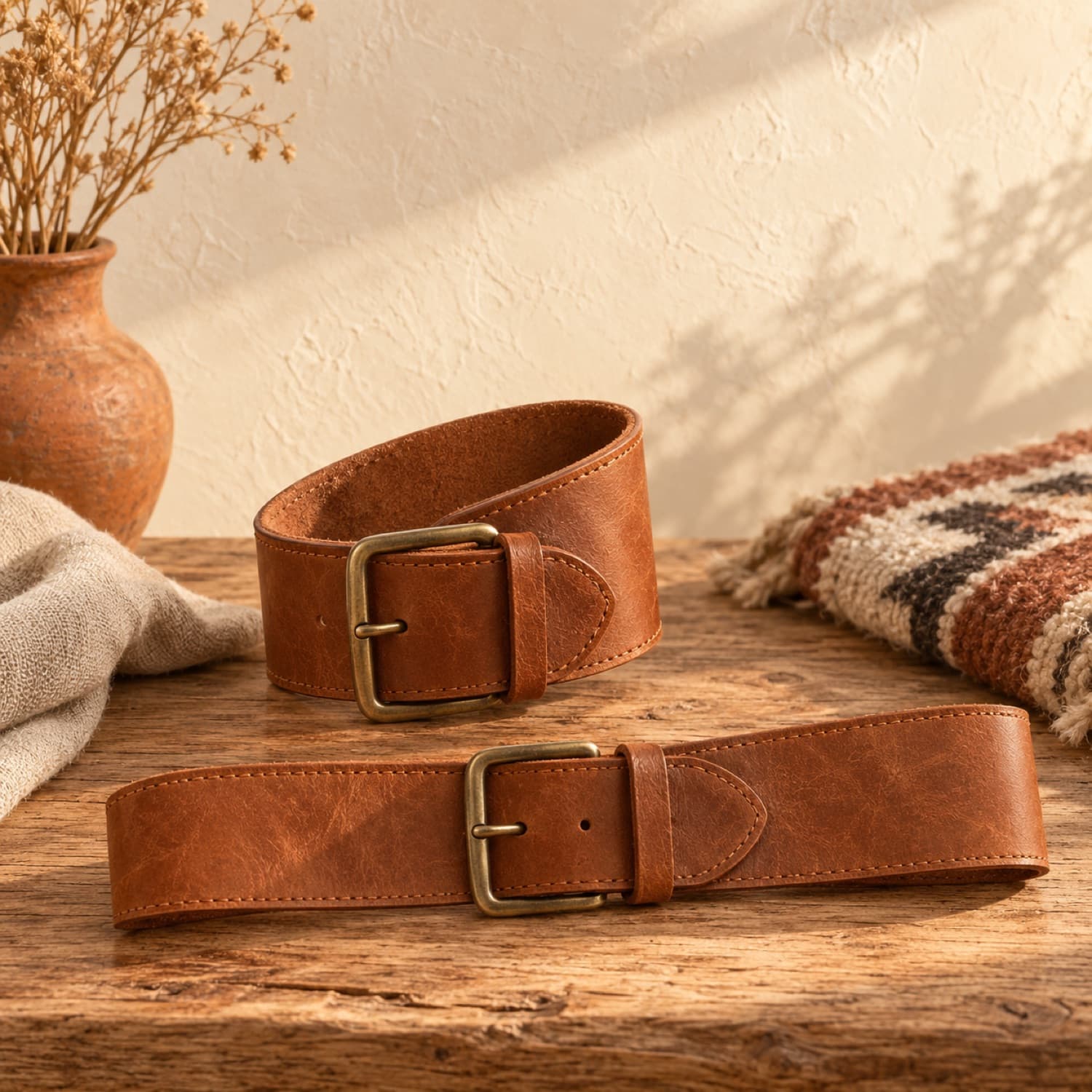 Buckle-Accent Curtain Tieback Pair
