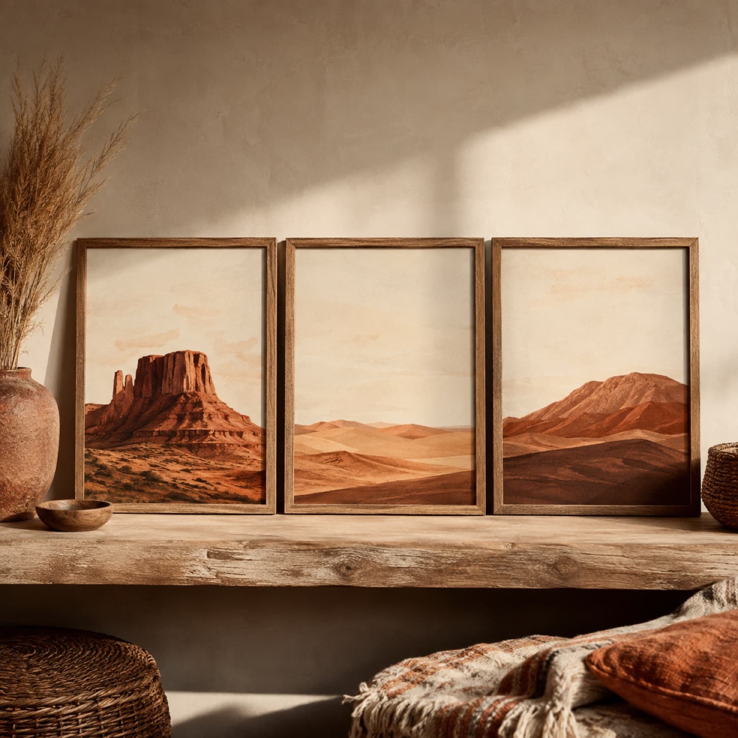 Framed Desert Print Set of 3