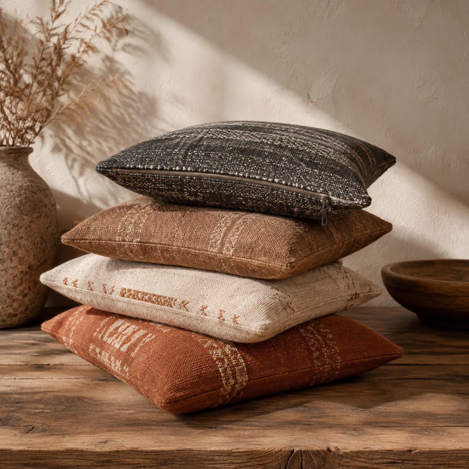 Woven Cushion Cover Set of 4